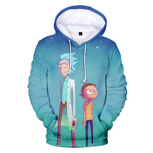 Hot Cartoon Rick and Morty 3D Print Cosplay Hoodie Pullover Sweatshirts Unisex T…