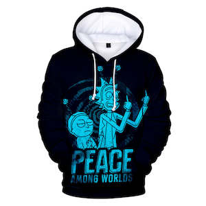 Hot Cartoon Rick and Morty 3D Print Cosplay Hoodie Pullover Sweatshirts Unisex T…