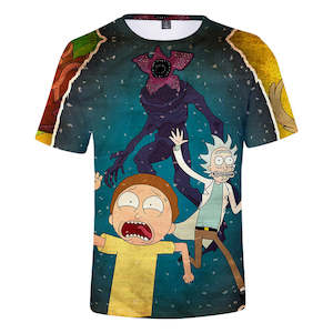 Computer game: Rick and Morty Casual 3D Graphic T-shirts Unisex for Kids & Alduts