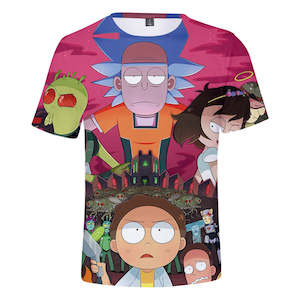 Rick and Morty Casual 3D Graphic T-shirts Unisex for Kids & Alduts