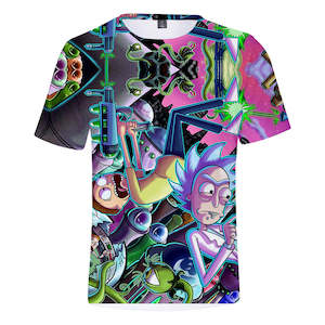 Rick and Morty Casual 3D Graphic T-shirts Unisex for Kids & Alduts