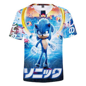 Hot Game Cartoon Sonic The Hedgehog 3D Printed Casual Sports T-Shirts Summer Top…