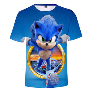 Hot Game Cartoon Sonic The Hedgehog 3D Printed Casual Sports T-Shirts Summer Top…