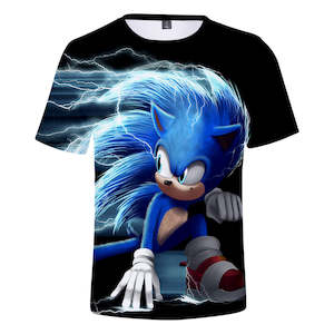 Hot Game Cartoon Sonic The Hedgehog 3D Printed Casual Sports T-Shirts Summer Top…