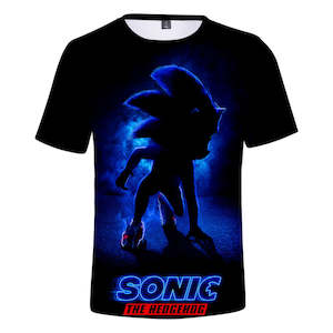 Hot Game Cartoon Sonic The Hedgehog 3D Printed Casual Sports T-Shirts Summer Top…