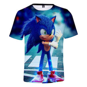 Hot Game Cartoon Sonic The Hedgehog 3D Printed Casual Sports T-Shirts Summer Top…