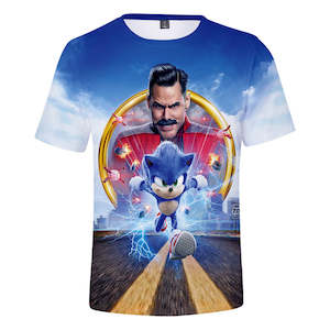 Hot Game Cartoon Sonic The Hedgehog 3D Printed Casual Sports T-Shirts Summer Top…