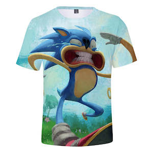 Hot Game Cartoon Sonic The Hedgehog 3D Printed Casual Sports T-Shirts Summer Top…