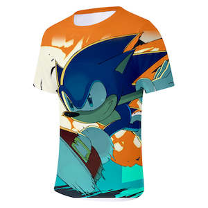 Hot Game Cartoon Sonic The Hedgehog 3D Printed Casual Sports T-Shirts Summer Top…