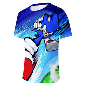 Hot Game Cartoon Sonic The Hedgehog 3D Printed Casual Sports T-Shirts Summer Top…