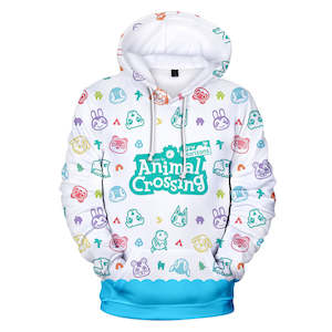 White Animal Crossing Cosplay Jumper Hoodie Long Sleeve for Kids Youth Adult