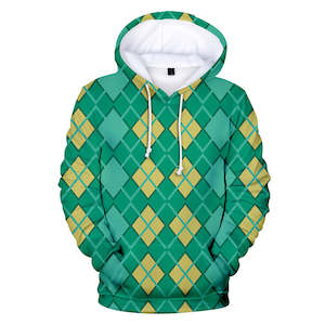 Computer game: Green Diamond Animal Crossing Cosplay Long Sleeve Jumper Hoodie for Kids Youth Adult