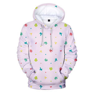 White Animal Crossing Cosplay Long Sleeve Jumper Hoodie for Kids Youth Adult