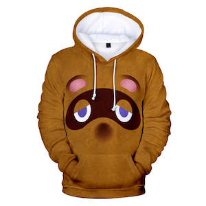 Brown Animal Crossing Cosplay Long Sleeve Jumper Hoodie for Kids Youth Adult