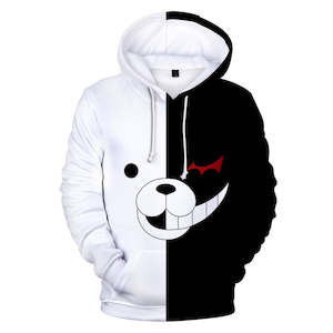 Hot Game Danganronpa Cartoon Cosplay Black White Hoodie Pullover Sweatshirts Uni…