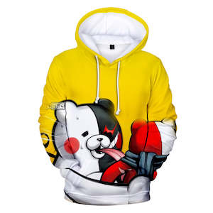 Hot Game Danganronpa Cartoon Cosplay Yellow Hoodie Pullover Sweatshirts Unisex T…