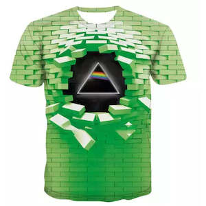 3D Graphic Prints Square Block Design Men's T-Shirt Short Sleeve Tops