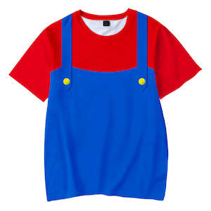 Super Mario Bros Casual 3D Graphic T-shirts Summer Tees Unisex for Kids Alduts