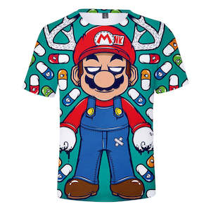 Super Mario Bros Casual 3D Graphic T-shirts Summer Tees Unisex for Kids Alduts