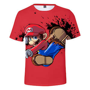 Super Mario Bros Casual 3D Graphic T-shirts Summer Tees Unisex for Kids Alduts