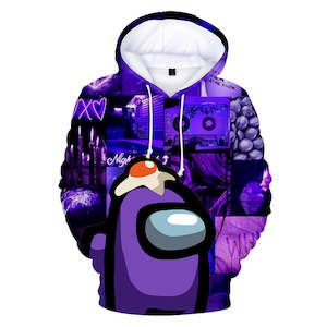 Among Us Game Hoodie 3D Print Long Sleeve Hoody Jumper Unisex for Kids and Adults