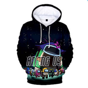 Among Us Game Hoodie 3D Print Long Sleeve Hoody Jumper Unisex for Kids and Adults