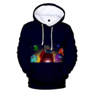 Among Us Game Hoodie 3D Print Long Sleeve Hoody Jumper Unisex for Kids and Adults