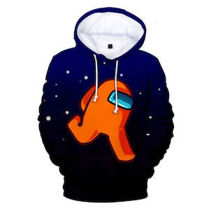 Among Us Game Hoodie 3D Print Long Sleeve Hoody Jumper Unisex for Kids and Adults