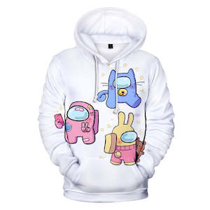 Among Us Game Hoodie 3D Print Long Sleeve Hoody Jumper Unisex for Kids and Adults