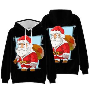 Christmas Santa Claus Casual Hoodies Sports Xmas 3D Graphic Streetwear Tracksuit…