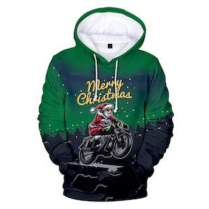 Christmas Santa Claus Casual Hoodies Sports Xmas 3D Graphic Streetwear Tracksuit…