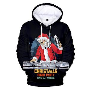 Christmas Santa Claus Casual Hoodies Sports Xmas 3D Graphic Streetwear Tracksuit…