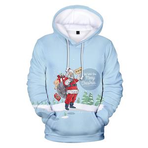 Christmas Santa Claus Casual Hoodies Sports Xmas 3D Graphic Streetwear Tracksuit…