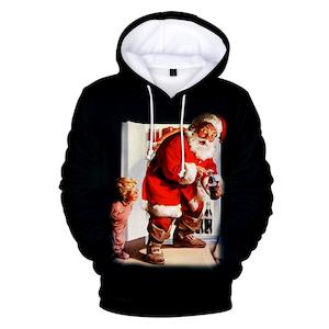 Christmas Santa Claus Casual Hoodies Sports Xmas 3D Graphic Streetwear Tracksuit…