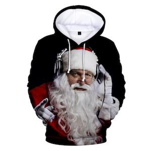 Christmas Santa Claus Casual Hoodies Sports Xmas 3D Graphic Streetwear Tracksuit…