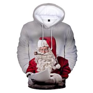 Christmas Santa Claus Casual Hoodies Sports Xmas 3D Graphic Streetwear Tracksuit…