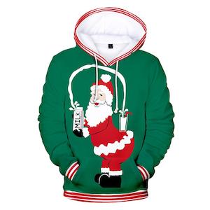 Christmas Santa Claus Casual Hoodies Sports Xmas 3D Graphic Streetwear Tracksuit…