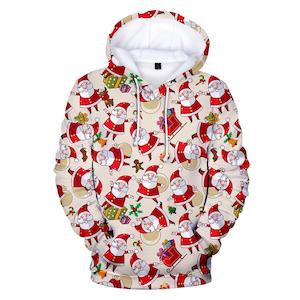 Christmas Santa Claus Casual Hoodies Sports Xmas 3D Graphic Streetwear Tracksuit…