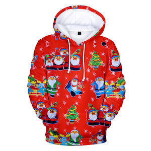 Christmas Santa Claus Casual Hoodies Sports Xmas 3D Graphic Streetwear Tracksuit…