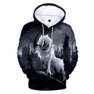 Hot Cartoon Pokemon Go Black Jumper Casual Sports Hoodies for Kids Youth Adult