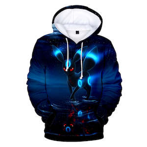 Hot Cartoon Pokemon Go Black Jumper Casual Sports Hoodies for Kids Youth Adult