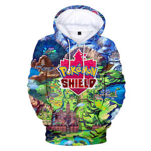 Hot Cartoon Pokemon Go Shield Jumper Casual Sports Hoodies for Kids Youth Adult