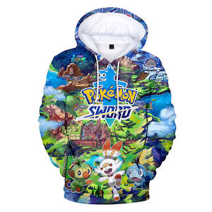 Computer game: Hot Cartoon Pokemon Go Sword Jumper Casual Sports Hoodies for Kids Youth Adult