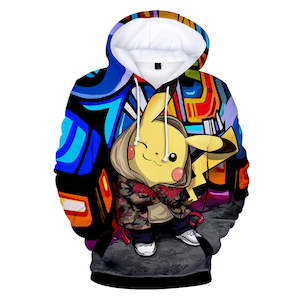 Computer game: Hot Cartoon Pokemon Detective Pikachu Jumper Casual Sports Hoodies for Kids Youth Adult