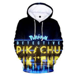 Hot Cartoon Pokemon Detective Pikachu Cosplay Jumper Casual Sports Hoodies for K…