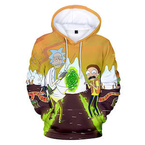 Hot Cartoon Rick and Morty 3D Print Cosplay Hoodie Pullover Sweatshirts Unisex T…