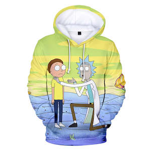 Hot Cartoon Rick and Morty 3D Print Cosplay Hoodie Pullover Sweatshirts Unisex T…