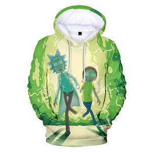 Hot Cartoon Rick and Morty 3D Print Cosplay Hoodie Pullover Sweatshirts Unisex T…