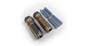 Hydraulic Reusable Brass Couplings for 3/8 Hose - Pair