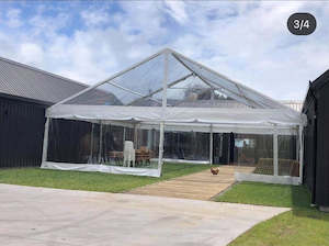 Marquee and tent hiring: 10x10m Clear Marquee